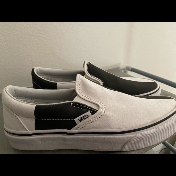 vans mega checker slip on